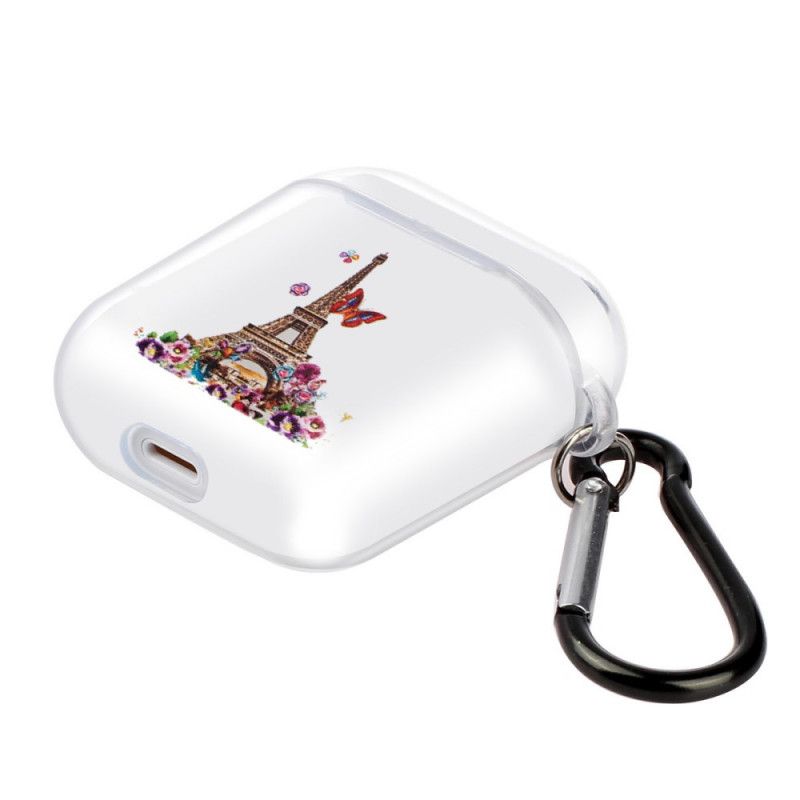 Coque Airpods Silicone Transparent Série Papillon