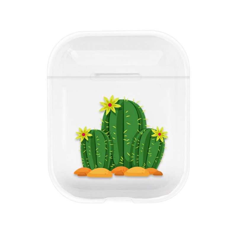 Coque Airpods Transparent Cactus