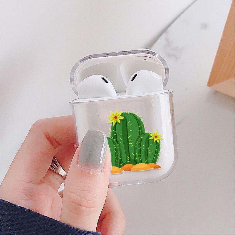 Coque Airpods Transparent Cactus