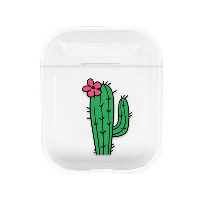 Coque Airpods Transparent Cactus