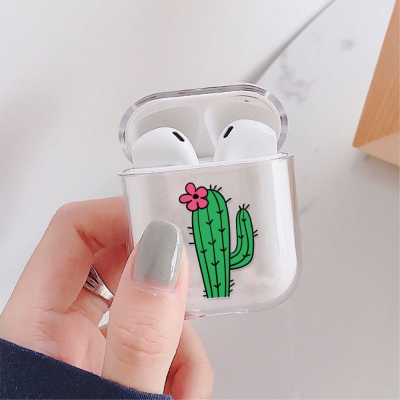 Coque Airpods Transparent Cactus