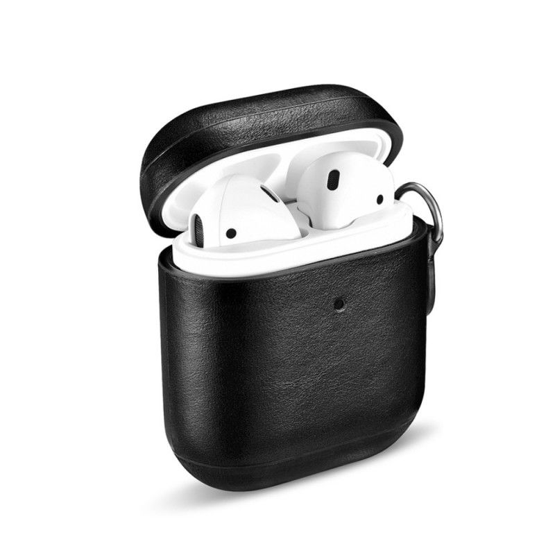 Coque Airpods Véritable Cuir Avec Lanière Icarer