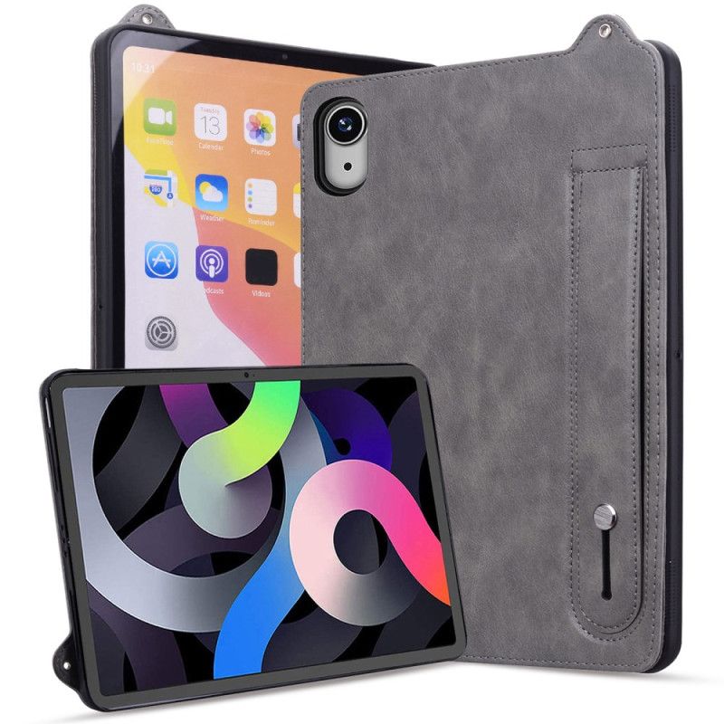 Coque iPad (2025) / 10.9 (2022) Effet Cuir avec Sangle-Support