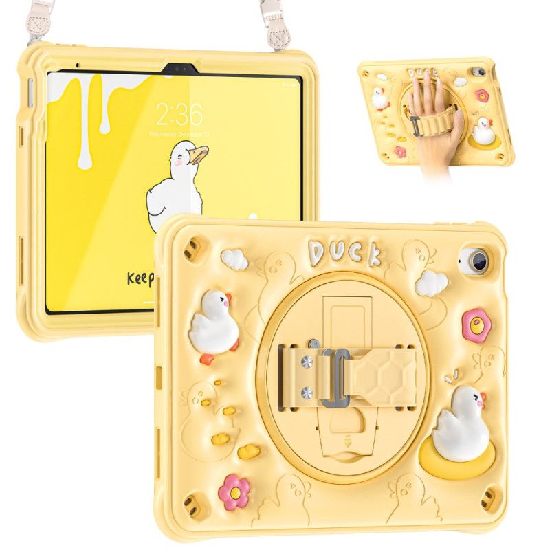 Coque iPad (2025) / 10.9 (2022) Kids Canard Support et Bandoulière