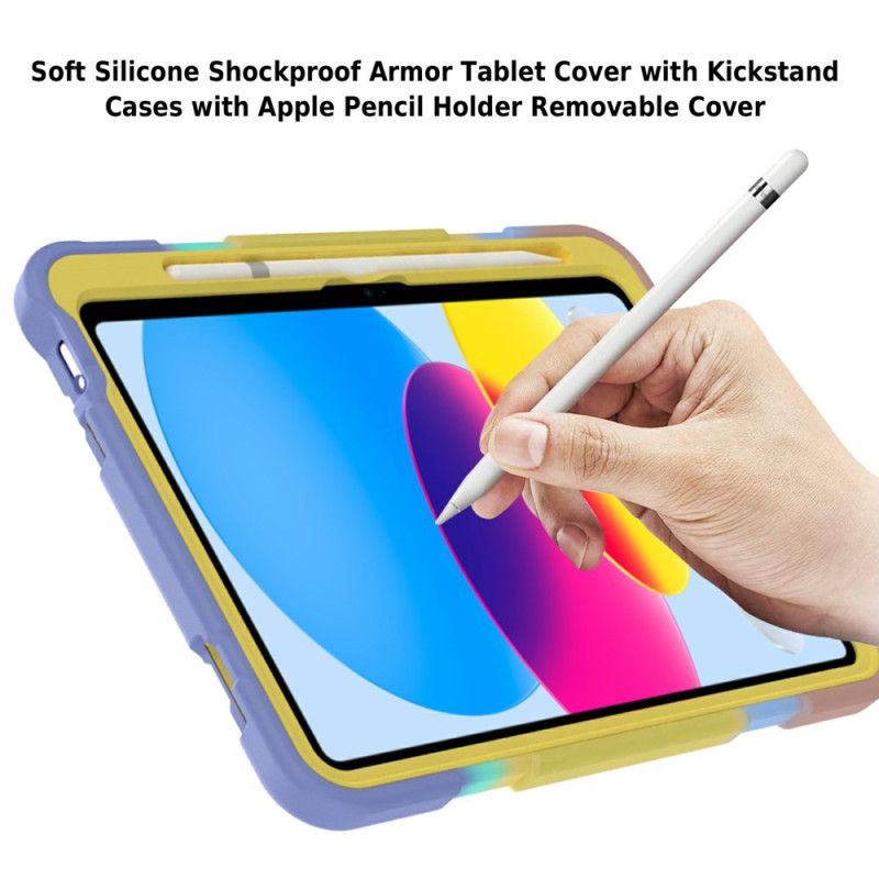 Coque iPad (2025) / 10.9 (2022) Kids Dégradé Papillon Support Rotatif