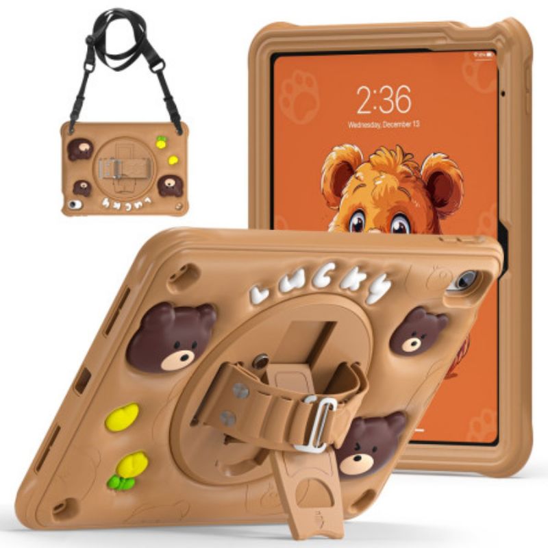Coque iPad (2025) / 10.9 (2022) Kids Ours Sangle et Bandoulière