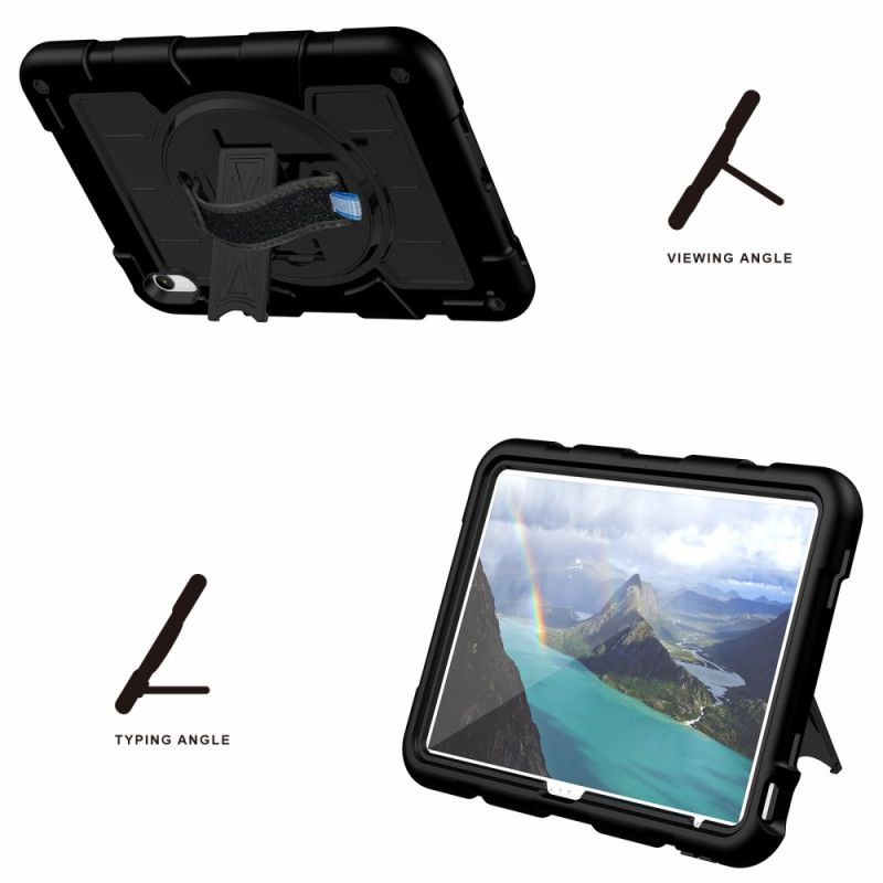 Coque iPad (2025) / 10.9 (2022) Robuste Sangle Rotative et Support