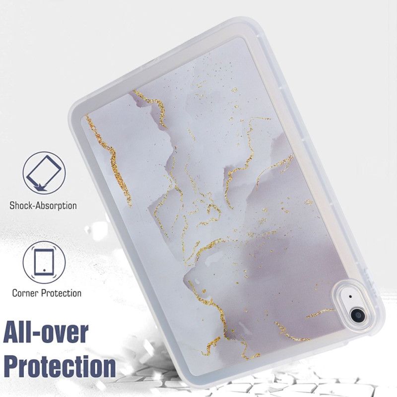 Coque iPad (2025) / 10.9 (2022) Silicone Design Marbre