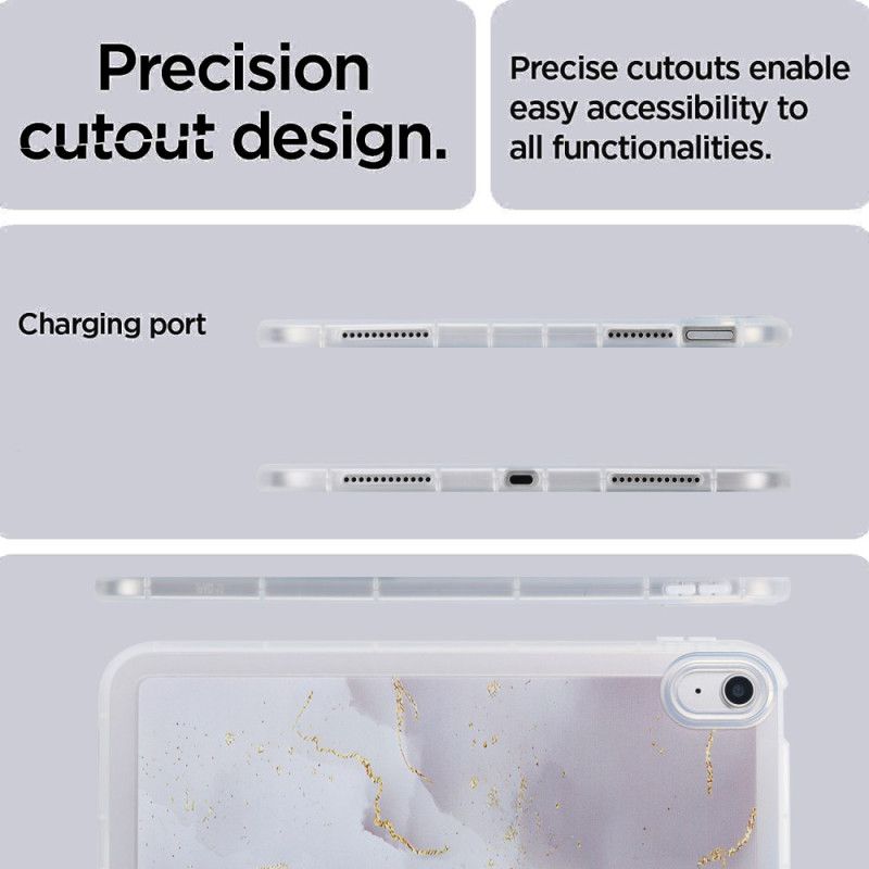 Coque iPad (2025) / 10.9 (2022) Silicone Design Marbre