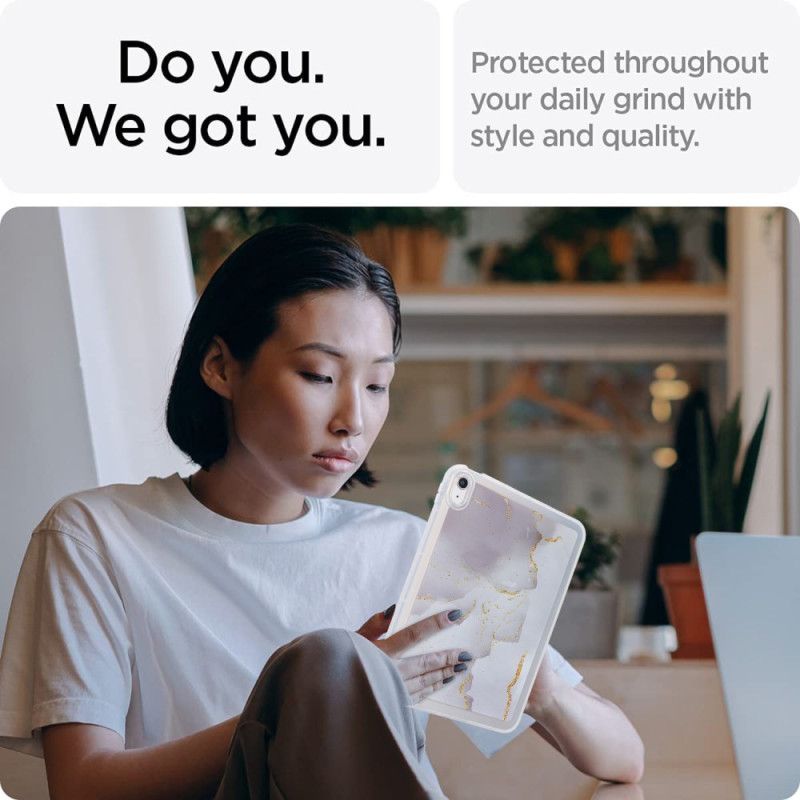 Coque iPad (2025) / 10.9 (2022) Silicone Design Marbre