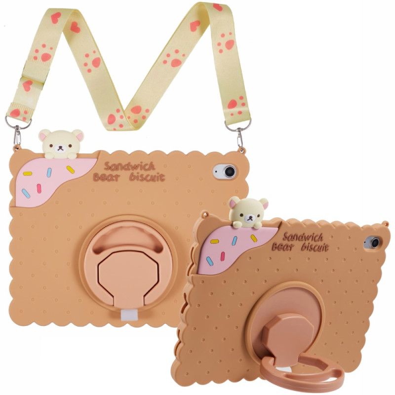 Coque iPad (2025) / 10.9 (2022) Support et Bandoulière Design Biscuit