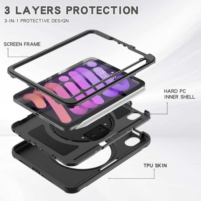 Coque iPad Mini 6 (2021) Ultra Résistante Sangle Porte-Stylet