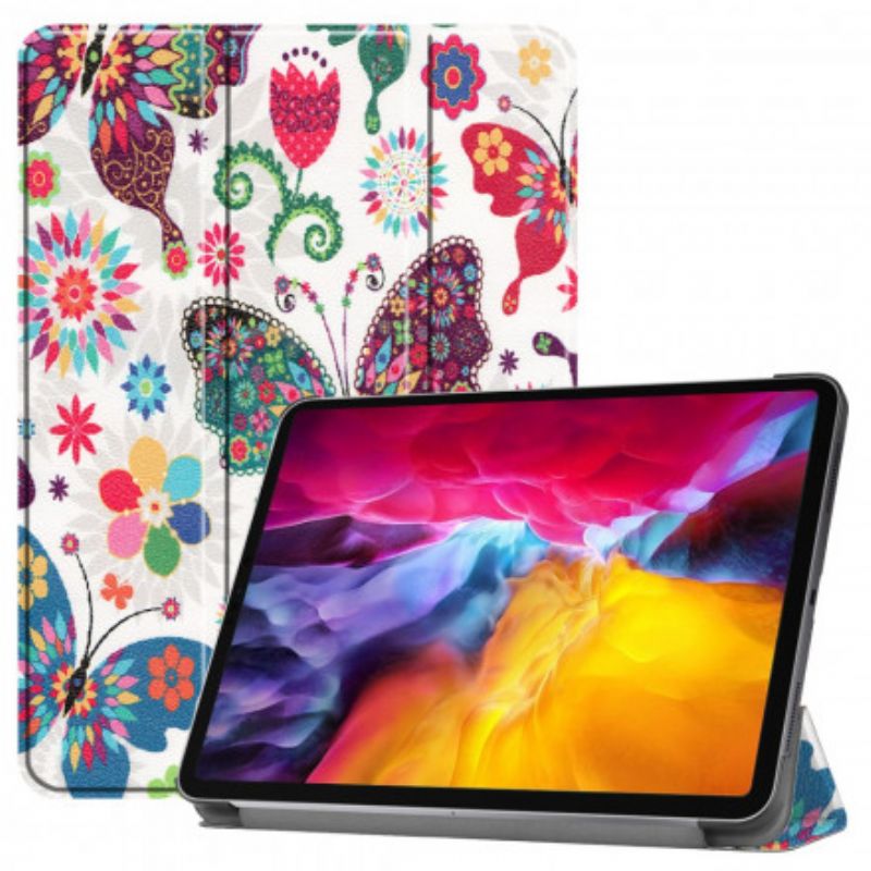 Coque iPad Pro 11" (2021) Porte-stylet Fleurs Vintages