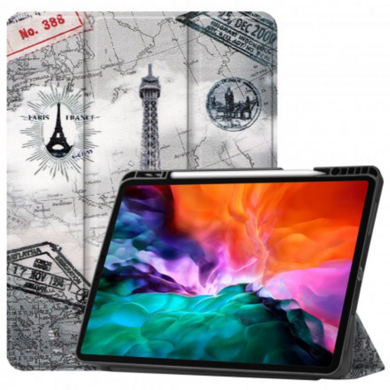 Coque iPad Pro 12.9" (2021) Tour Eiffel Porte-stylet
