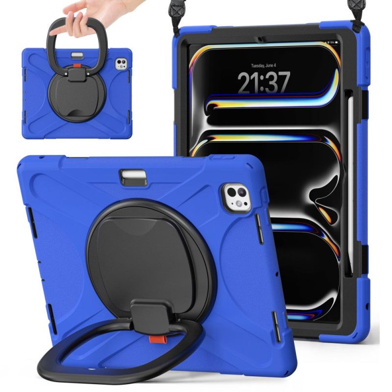 Coque iPad Pro 13 (2025) / 13 (2024) Anneau-Support et Bandoulière Réglable