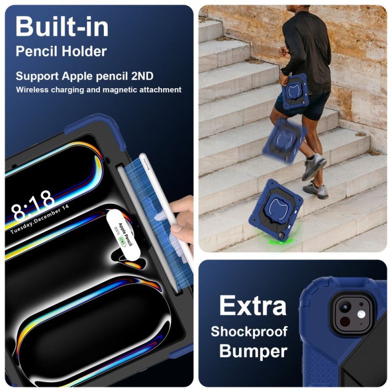 Coque iPad Pro 13 (2025) / 13 (2024) Bicolore Support et Bandoulière