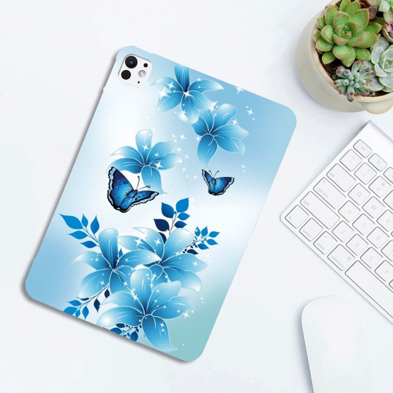 Coque iPad Pro 13 (2025) / 13 (2024) Papillons Bleus