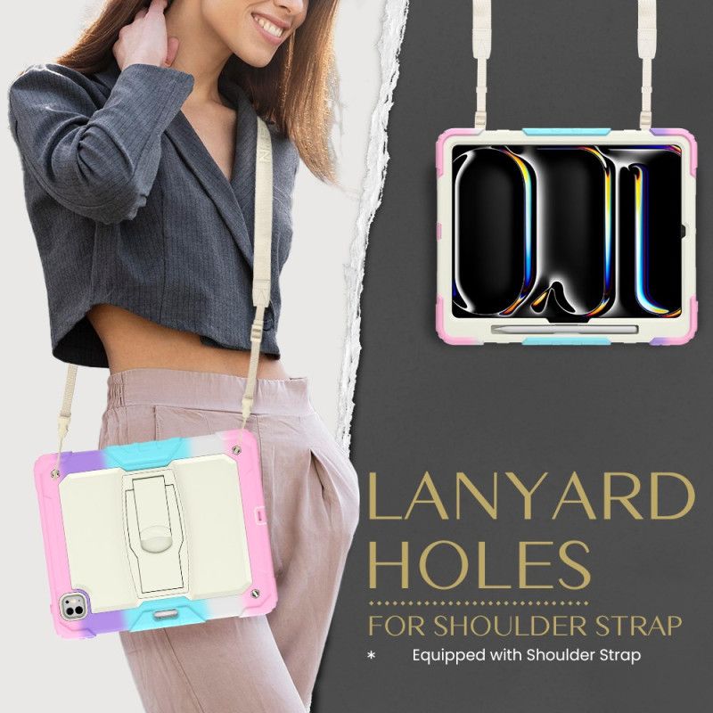 Coque iPad Pro 13 (2025) / 13 (2024) Robuste avec Porte-Stylo et Bandoulière