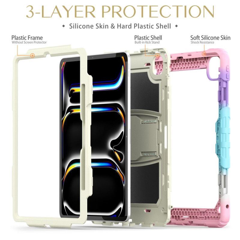 Coque iPad Pro 13 (2025) / 13 (2024) Robuste avec Porte-Stylo et Bandoulière