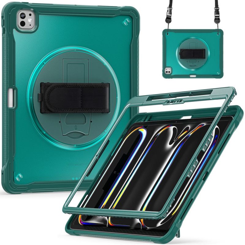 Coque iPad Pro 13 (2025) / 13 (2024) Sangle de Main, Support et Bandoulière