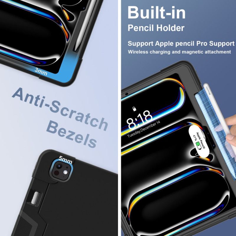 Coque iPad Pro 13 (2025) / 13 (2024) Support Intégré et Porte-Styet