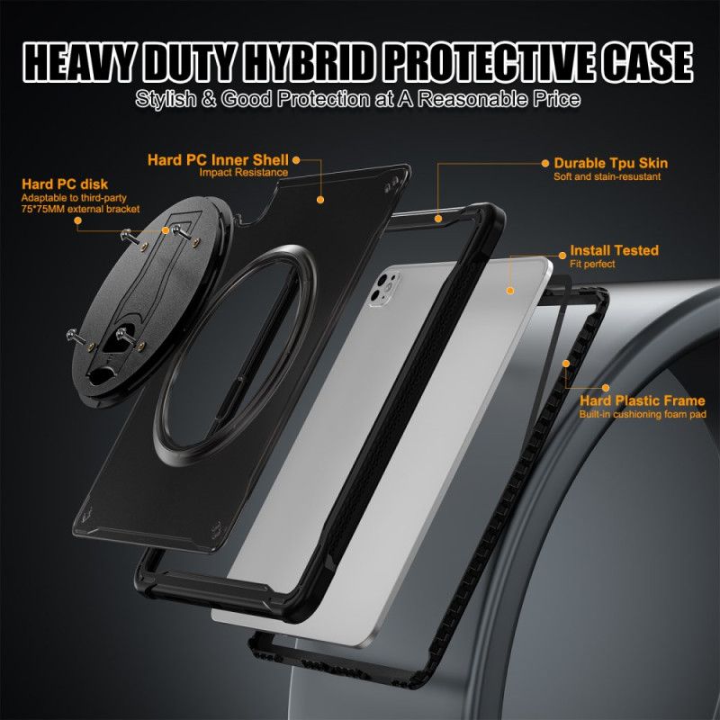 Coque iPad Pro 13 (2025) / 13 (2024) Translucide avec Support