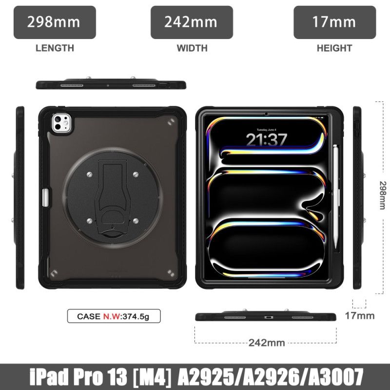 Coque iPad Pro 13 (2025) / 13 (2024) Translucide avec Support