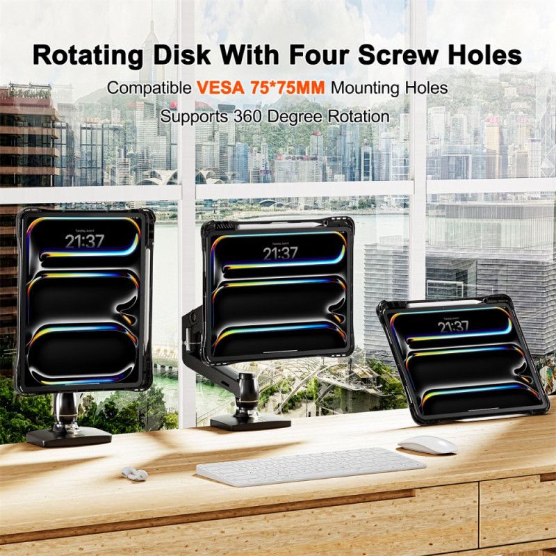 Coque iPad Pro 13 (2025) / 13 (2024) Transparente avec Support