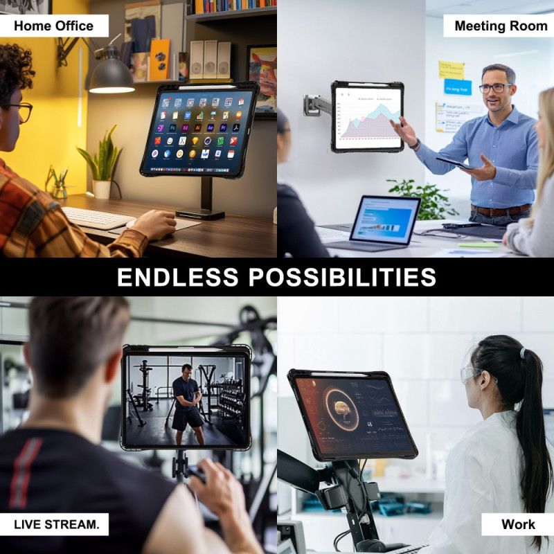 Coque iPad Pro 13 (2025) / 13 (2024) Transparente avec Support