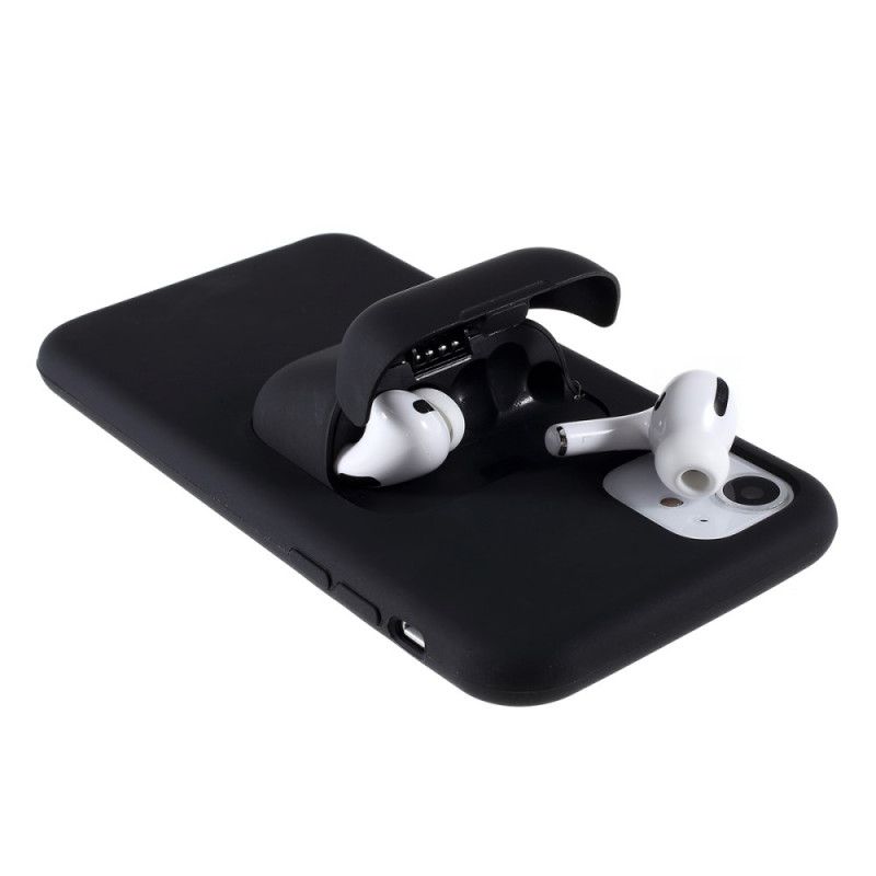 Coque iPhone 11 / Airpods Pro Silicone 2-en-1