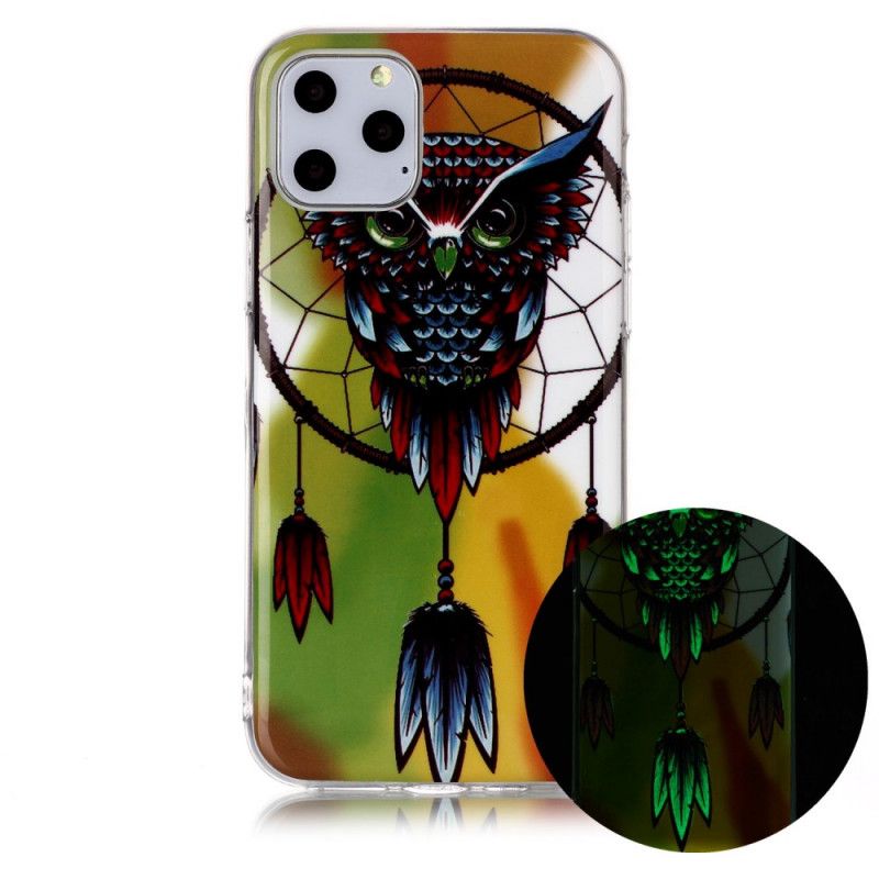 Coque iPhone 11 Attrape Rêves Hibou Fluorescente