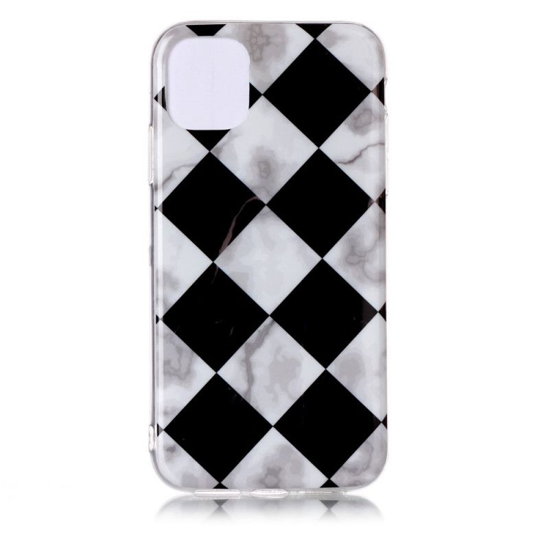 Coque iPhone 11 Carrés Noirs Et Blancs