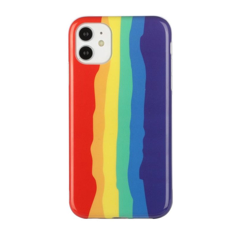 Coque iPhone 11 Déclinaison. Arc-en-ciel