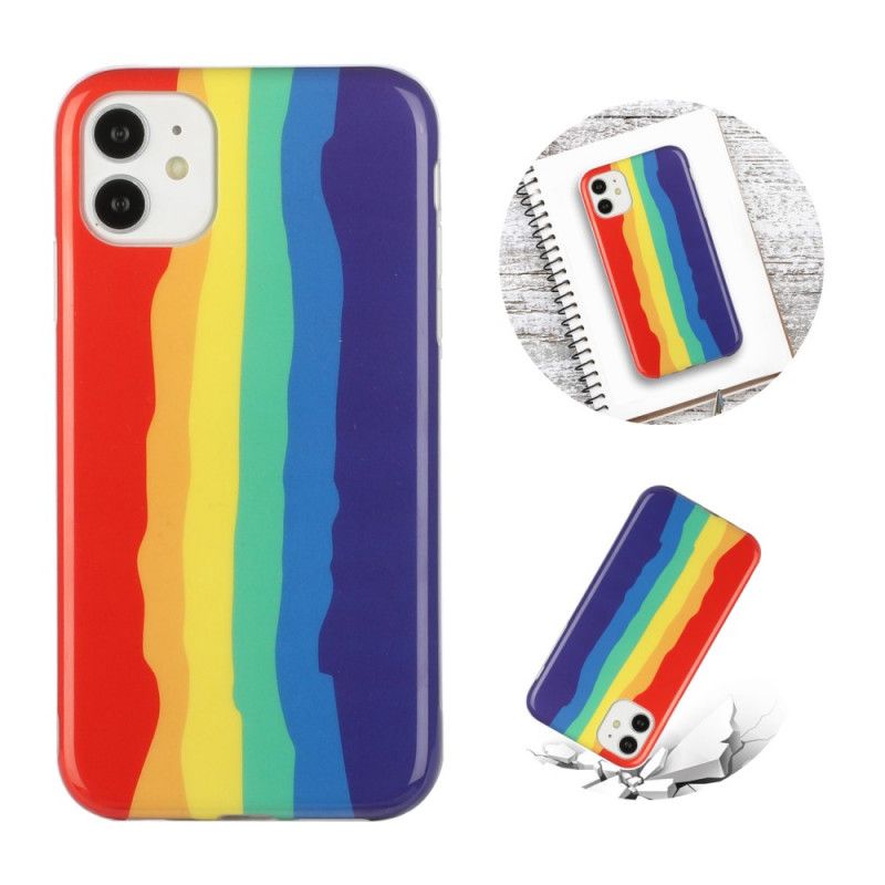 Coque iPhone 11 Déclinaison. Arc-en-ciel