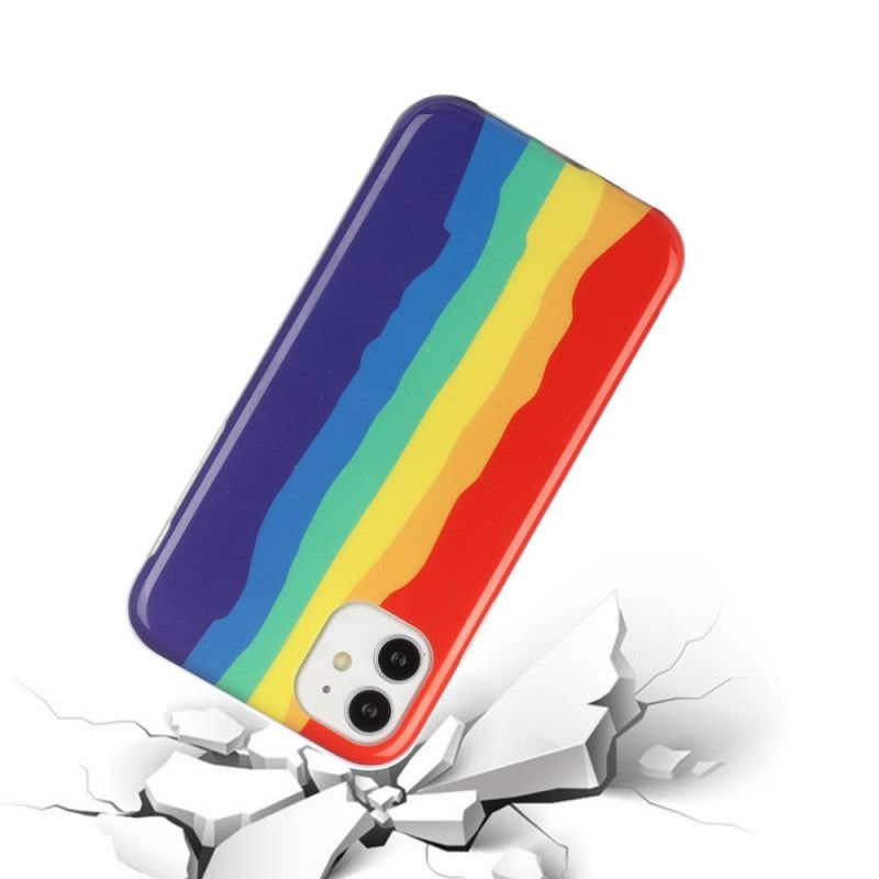 Coque iPhone 11 Déclinaison. Arc-en-ciel