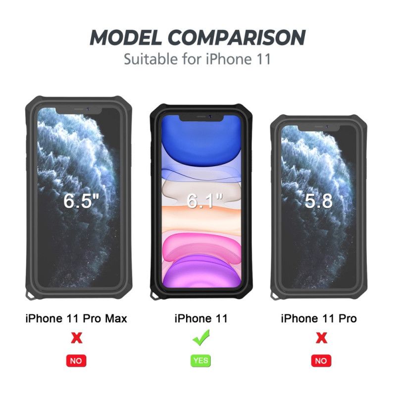 Coque iPhone 11 Détachable Anneau-support