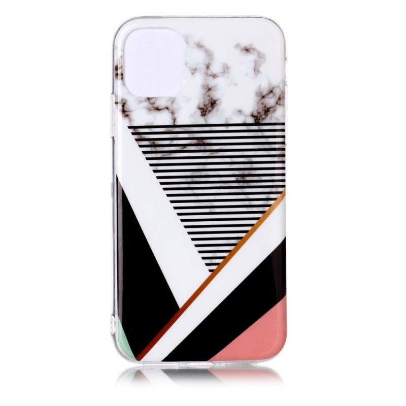 Coque iPhone 11 Effet Marbre Geométrie Line