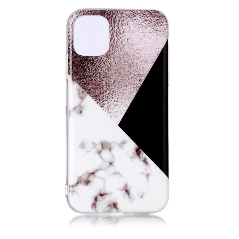 Coque iPhone 11 Effet Marbre Geométrie Violet