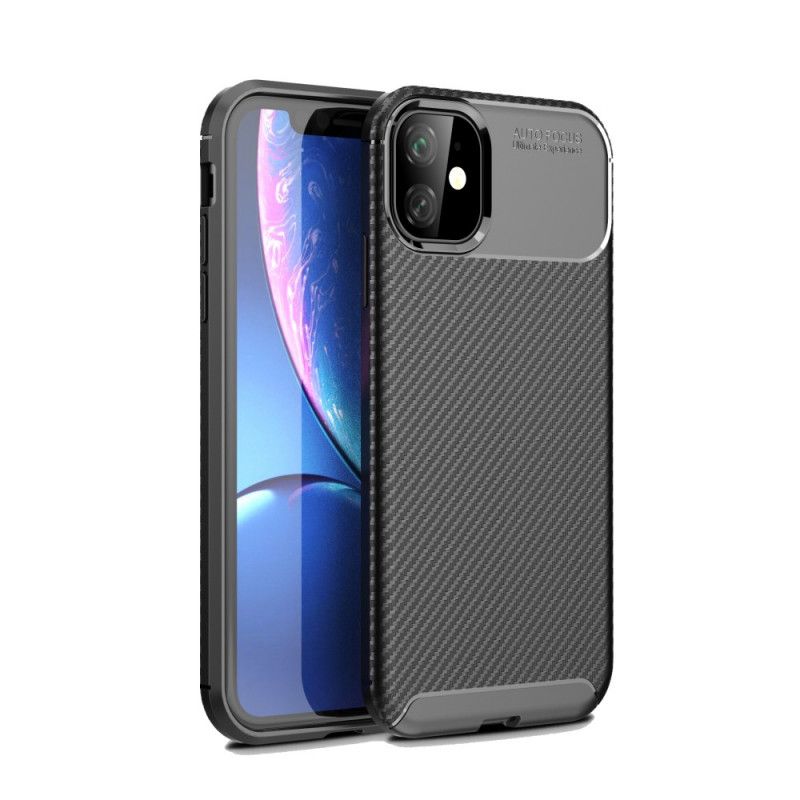 Coque iPhone 11 Flexible Texture Fibre Carbone