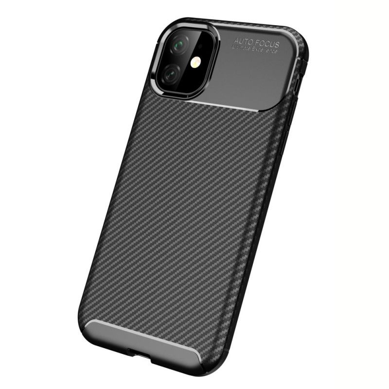 Coque iPhone 11 Flexible Texture Fibre Carbone