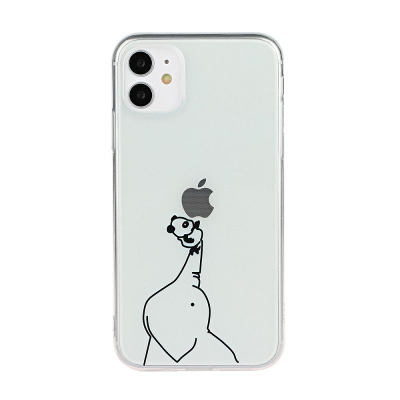 Coque iPhone 11 Jeux De Panda Et D'éléphant Logo