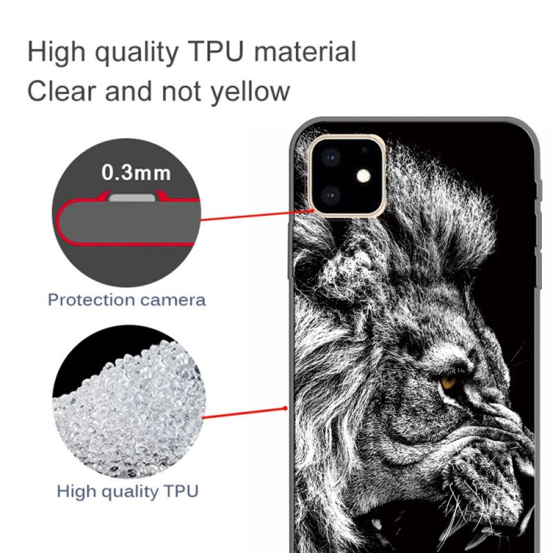 Coque iPhone 11 Lion Féroce