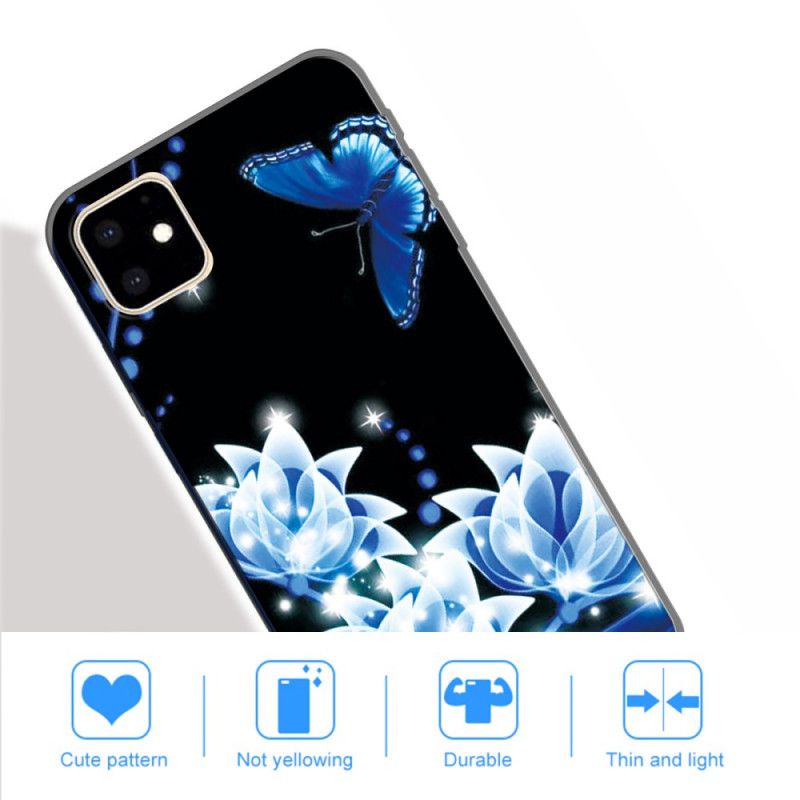 Coque iPhone 11 Papillon Et Nénuphars Bleus