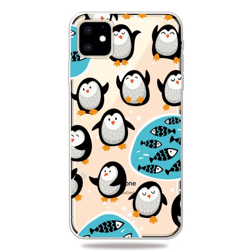 Coque iPhone 11 Pingouins Et Poissons