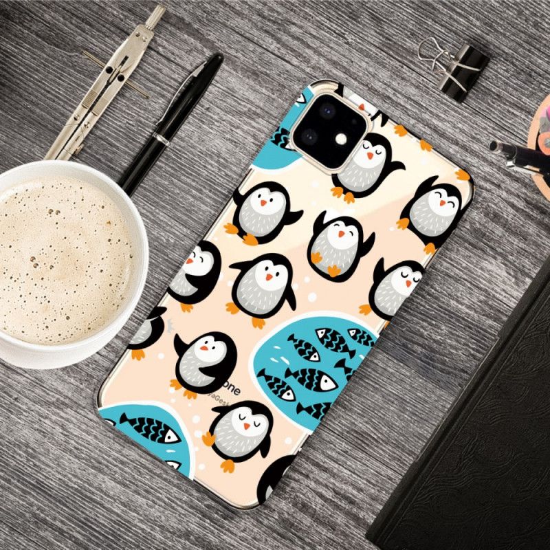 Coque iPhone 11 Pingouins Et Poissons