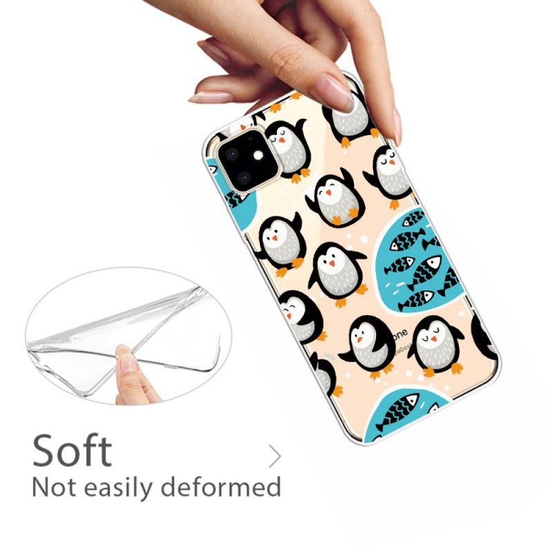 Coque iPhone 11 Pingouins Et Poissons