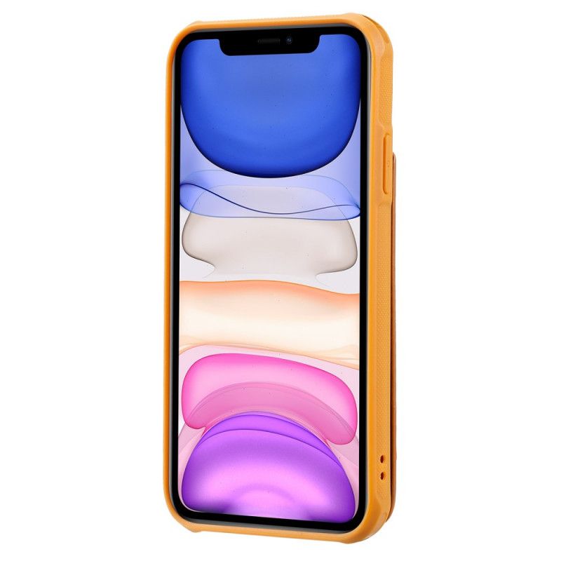 Coque iPhone 11 Porte-cartes Rabattable Avec Lanière