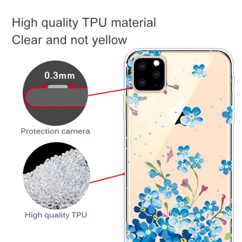 Coque iPhone 11 Pro Bouquet De Fleurs Bleues