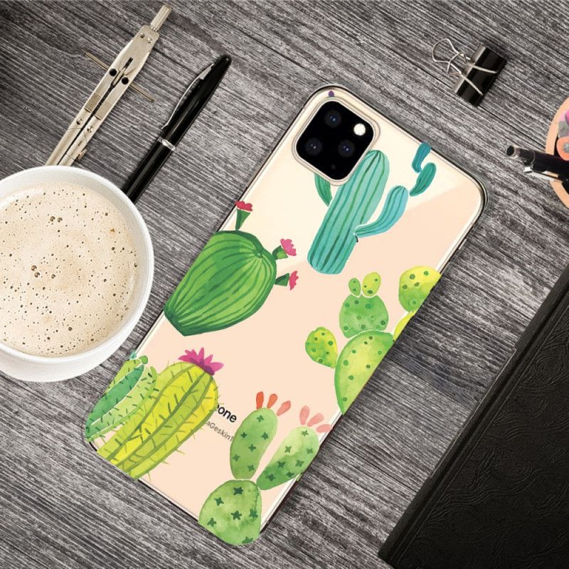 Coque iPhone 11 Pro Cactus Aquarelle