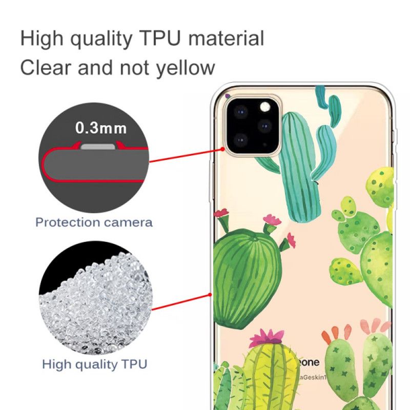 Coque iPhone 11 Pro Cactus Aquarelle